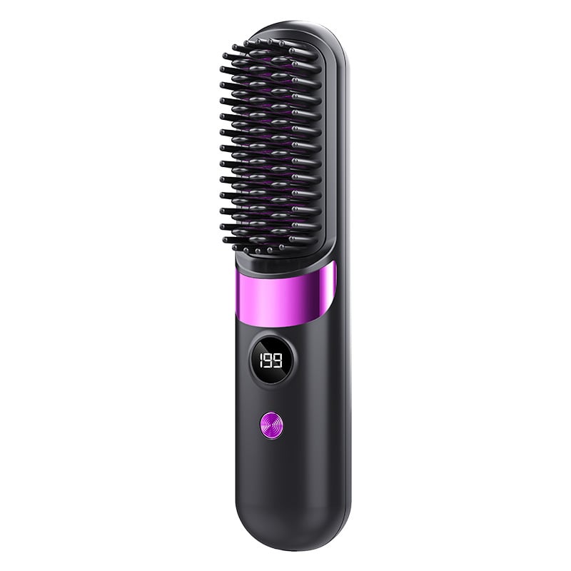 🔥Last Day 49% OFF - Cordless Hot Brush, Wireless Straightener for Straight to Wavy Hair