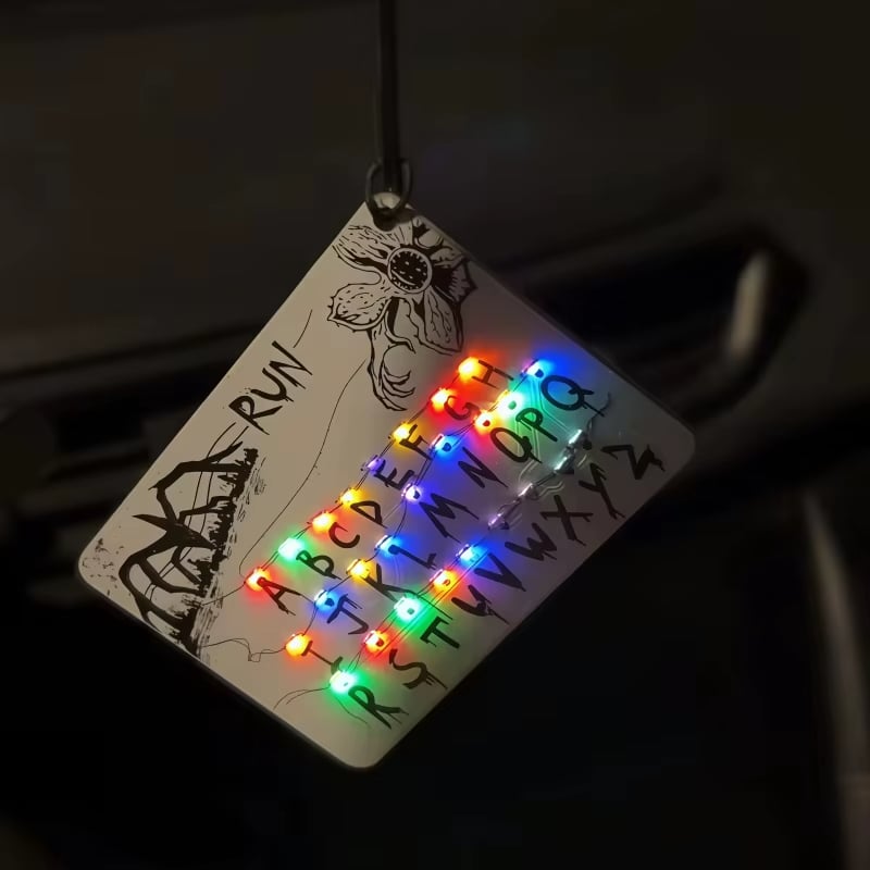 ✨This flickering light is my signal to you from the Upside Down🌀Upside Down Mystery Card Light Pendant