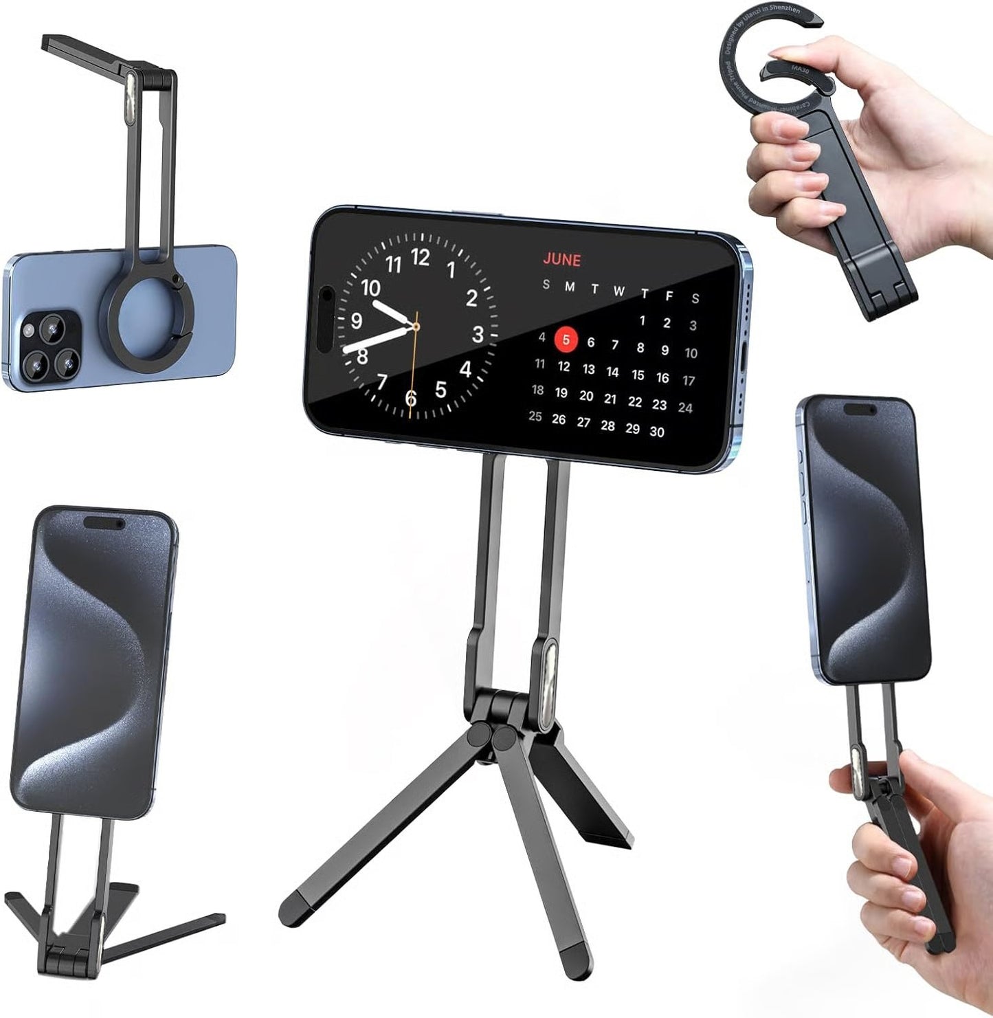 Magnetic Phone Tripod for iPhone, MA38 Portable Phone Holder Mini Tripod for Magsafe