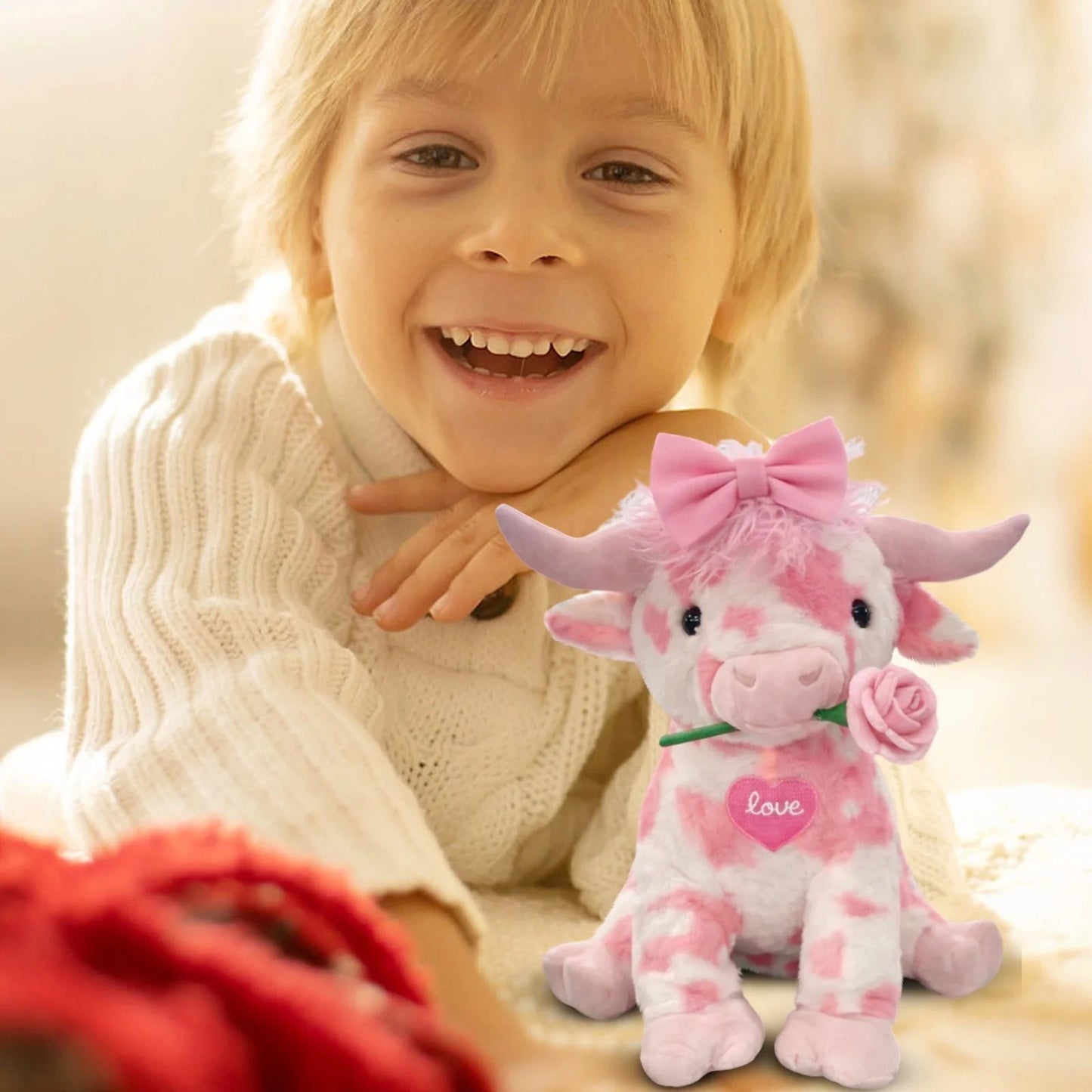 🐮💗Valentine’s Day Pink Highland Cow Plush – The Cutest Way to Say “I Love You” 💕