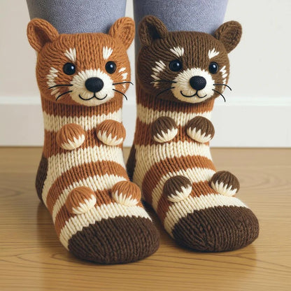 🎅🔥Christmas Winter Sale 49% OFF – Cozy 3D Knit Animal Socks, Cute & Comfy for You or a Lovely Gift 💝