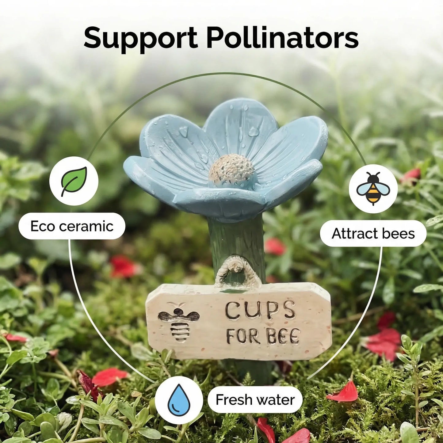 🐝LAST DAY 49% OFF - Flower-Shaped Bee Watering Station💧