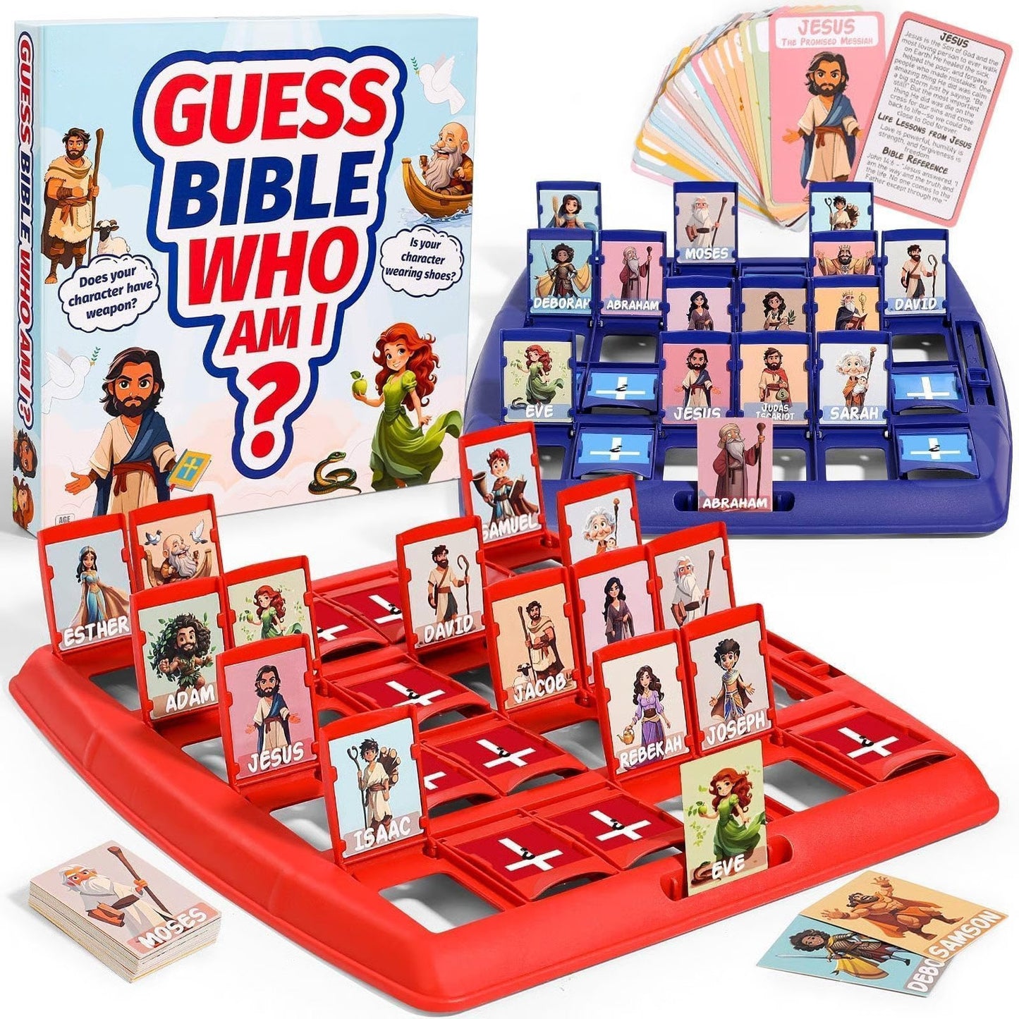 🔥LAST DAY 49% OFF✝️Guess Bible Who I Am Board Games for Kids🎁Christian Catholic Gifts