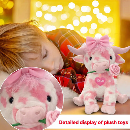 🐮💗Valentine’s Day Pink Highland Cow Plush – The Cutest Way to Say “I Love You” 💕