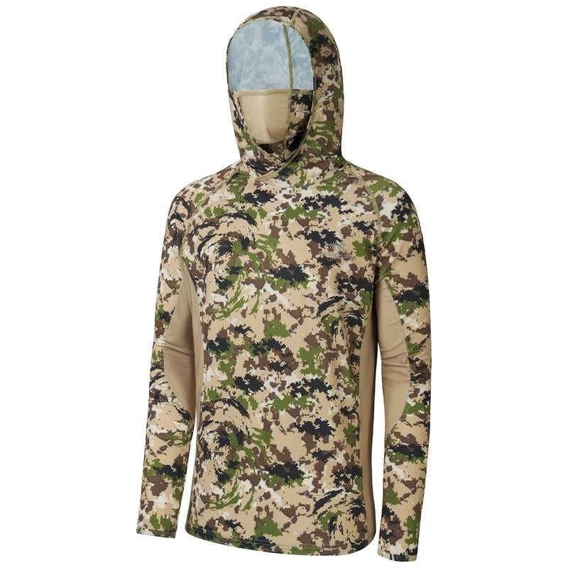 🎁Last Day Promotion 49% OFF🔥UPF 50+ Men's Hunting Shirts with Mask Long Sleeve Camo Fishing Hoodie