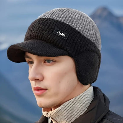 🔥LAST DAY 49% OFF🧢Men's Winter Knitted Earflap Hat