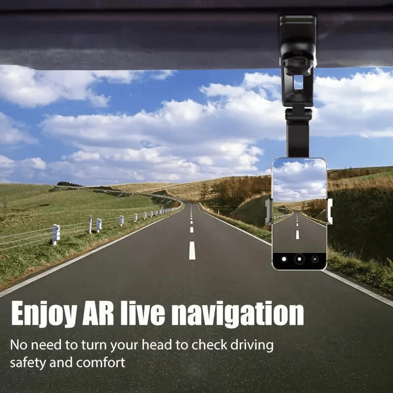 🚗✨Adjustable 1080° Sun Visor Phone Holder – exavon Universal Mount for Car & Anywhere
