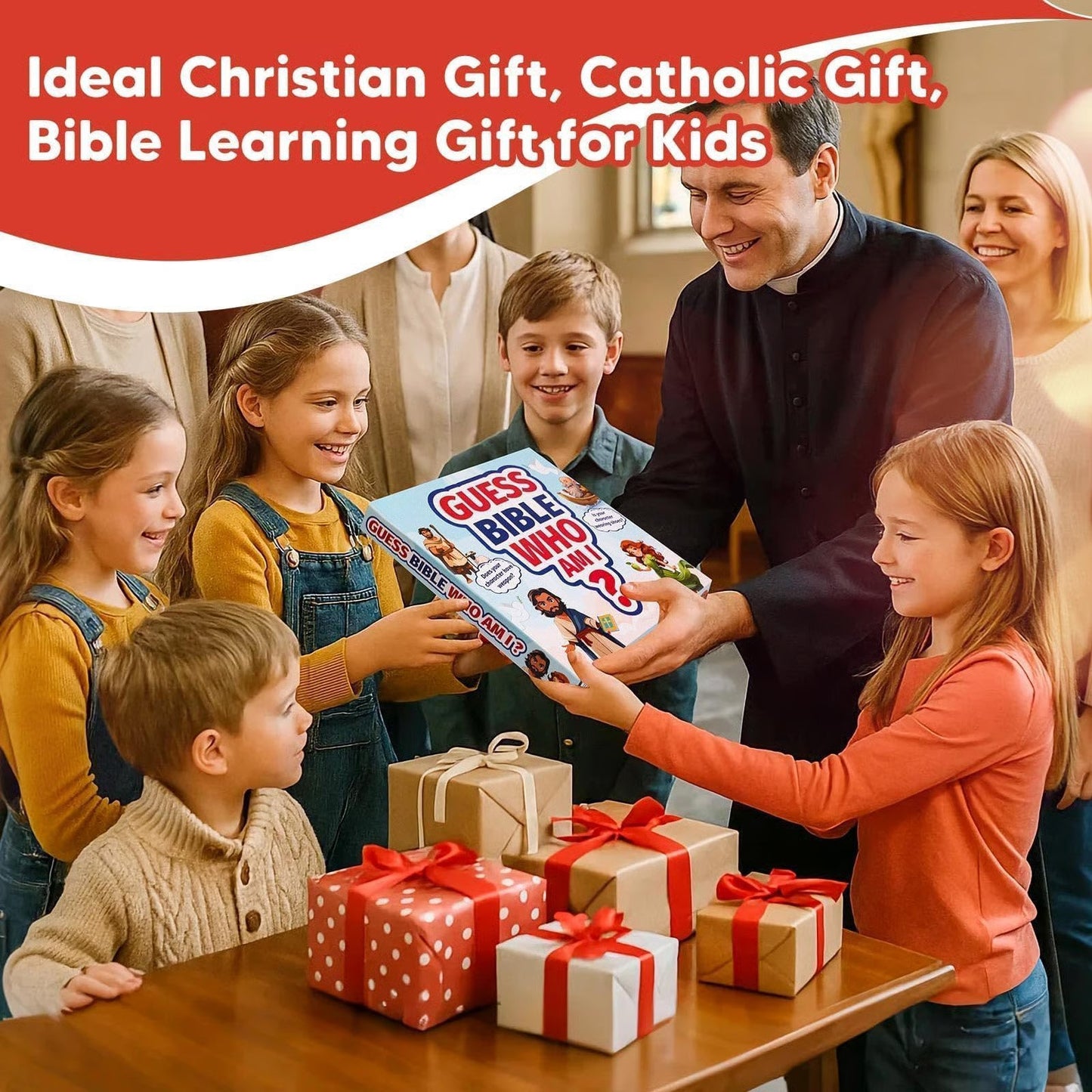 🔥LAST DAY 49% OFF✝️Guess Bible Who I Am Board Games for Kids🎁Christian Catholic Gifts