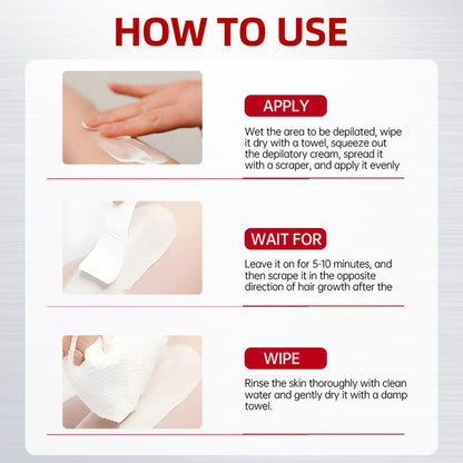 Painless Hair Removal Cream for Women & Men, Hair Removal Cream for Body, Back&Legs, All Skin Types
