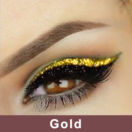 8 Colors Reusable Eyeliner And Eyelash Stickers With Glitter