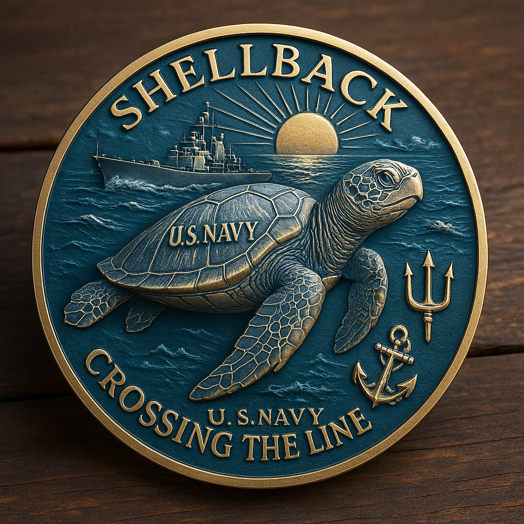 🏆Flash Sale 49% OFF - 🐢⚓Navy “Shellback” Challenge Coin