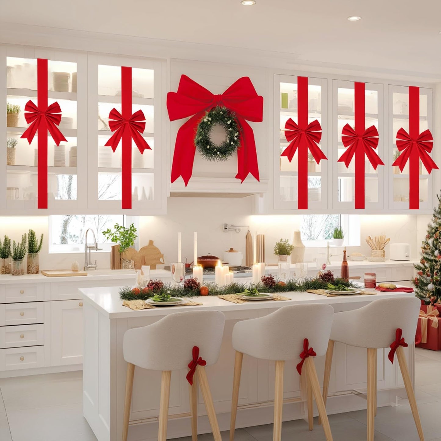 🎀Christmas Cabinet Ribbons Bows