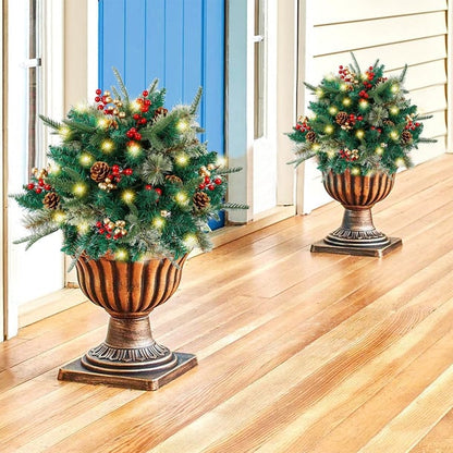 🎅HOT SALE 49% OFF🎄🔥Pre-lit Artificial Christmas Tree Urn Filler💐