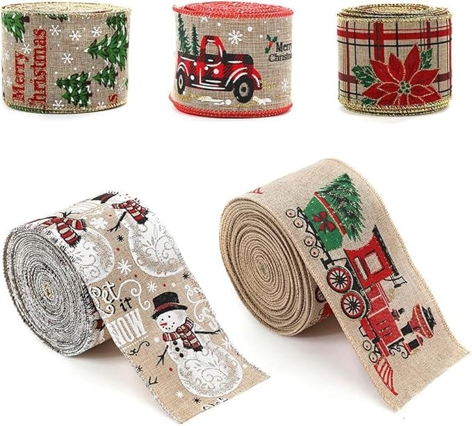 💒Christmas Wired Ribbon🎄