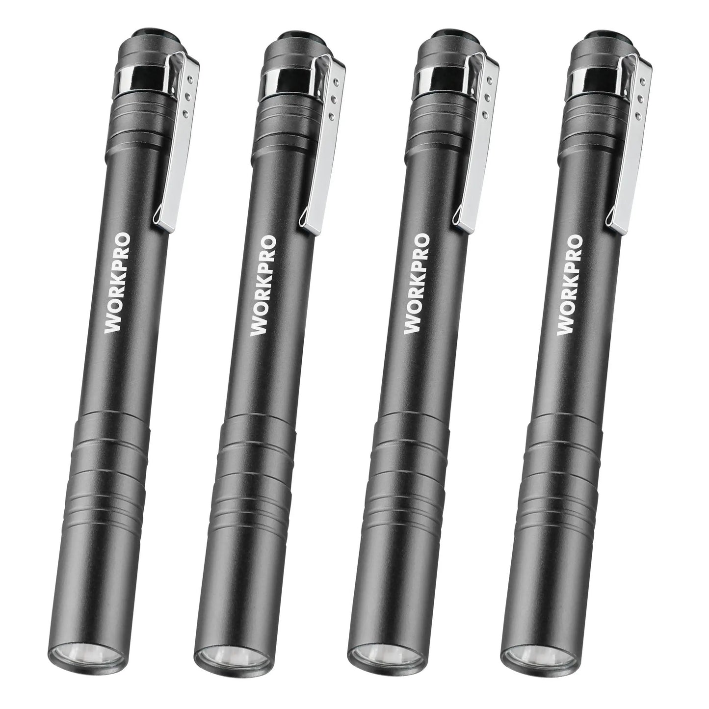 🛠️4-Pack LED Pen Light -Aluminum Pocket Pen Flashlight with Clip, Ultra Bright for Inspection, Emergency & Daily Use, 2AAA Batteries Included