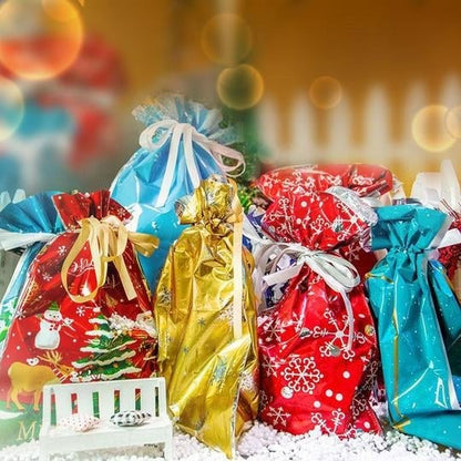 🎄Christmas Sale-49% OFF - Drawstring Christmas Gift Bags