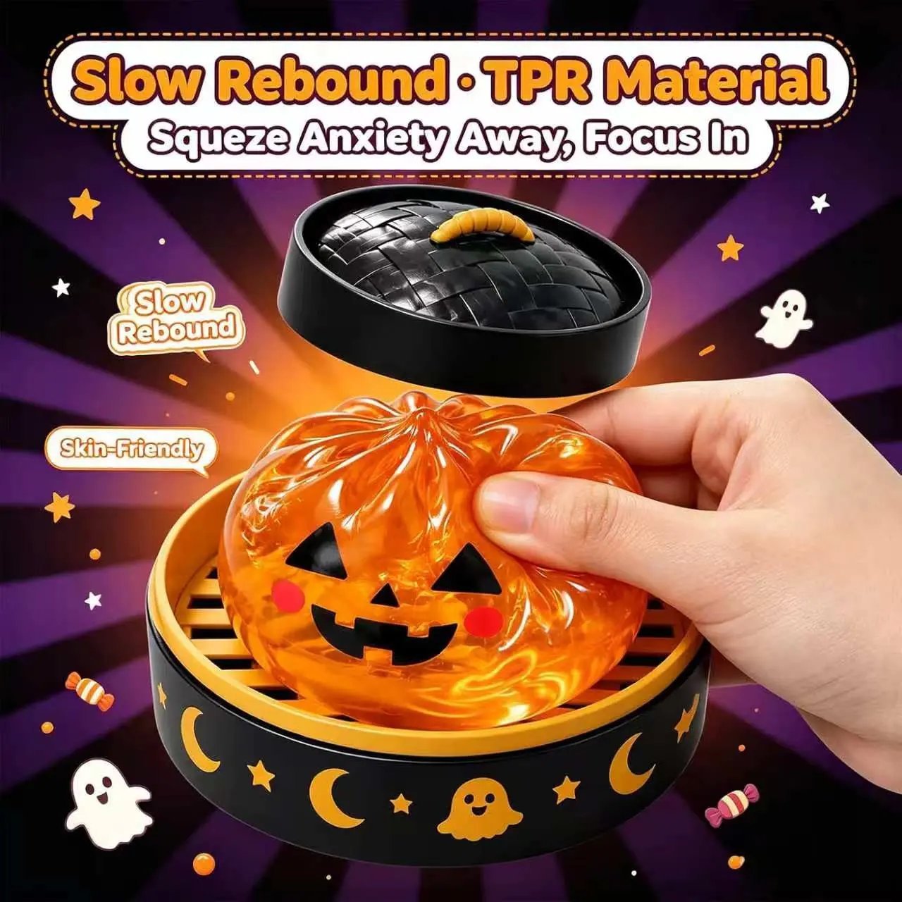 ⚡Hot Sales 49% OFF🔥Cute Halloween Scary Ghost Maruko Squeeze Toy Set