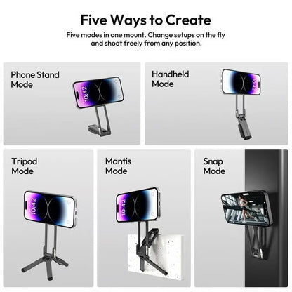 Magnetic Phone Tripod for iPhone, MA38 Portable Phone Holder Mini Tripod for Magsafe