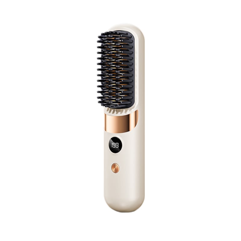 🔥Last Day 49% OFF - Cordless Hot Brush, Wireless Straightener for Straight to Wavy Hair