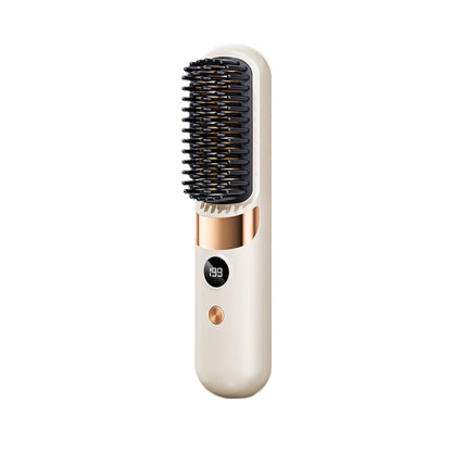 🔥Last Day 49% OFF - Cordless Hot Brush, Wireless Straightener for Straight to Wavy Hair