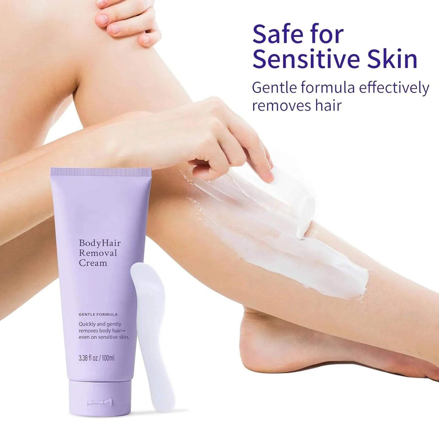 Body Hair Removal Cream, Hair Removal Cream Sensitive Skin,Gentle and Effective Depilatory Formula for Smooth Skin, Ideal for Legs, Arms, and Bikini Area, Suitable for Both Women and Men