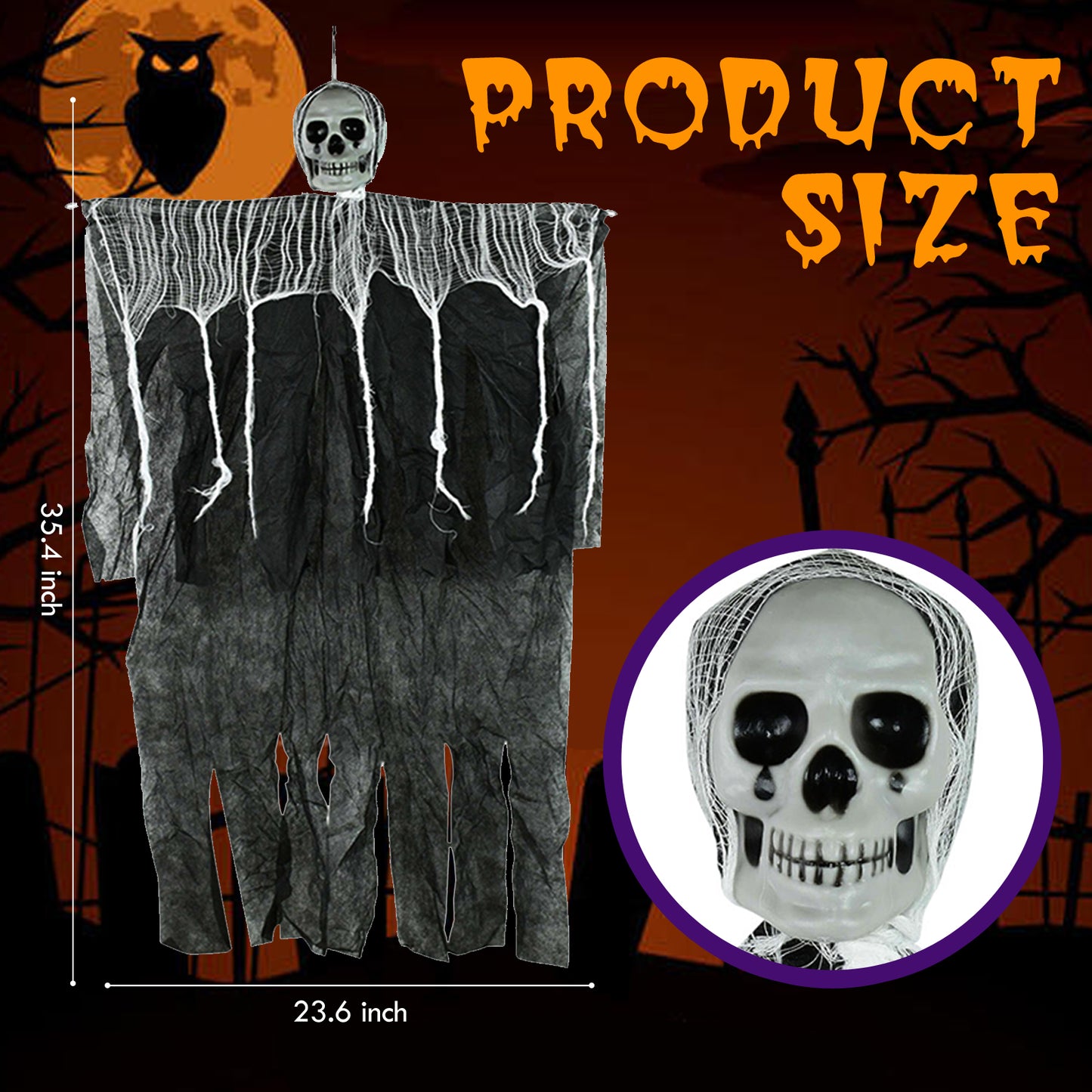 💀Halloween Flying Skeleton Ghost Decorations💀