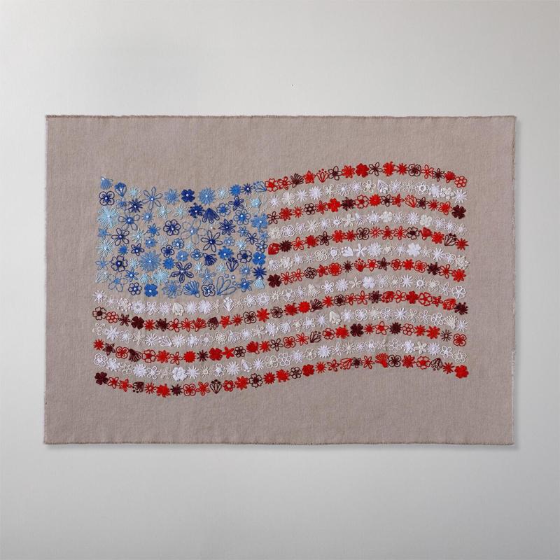 🌸Red, White & Bloom Embroidery Kit:  A Floral Salute to 250 Years!