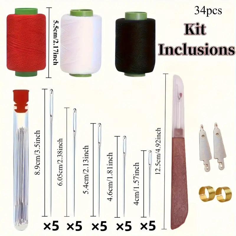 🎉 New Year Sale – 49% OFF❤34PCS Big Eye Steel Needles Set