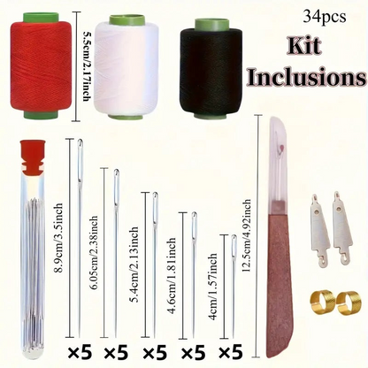 🎉 New Year Sale – 49% OFF❤34PCS Big Eye Steel Needles Set