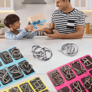 Woyuosn Metal Brain teaser Puzzles Ring Educational Toys
