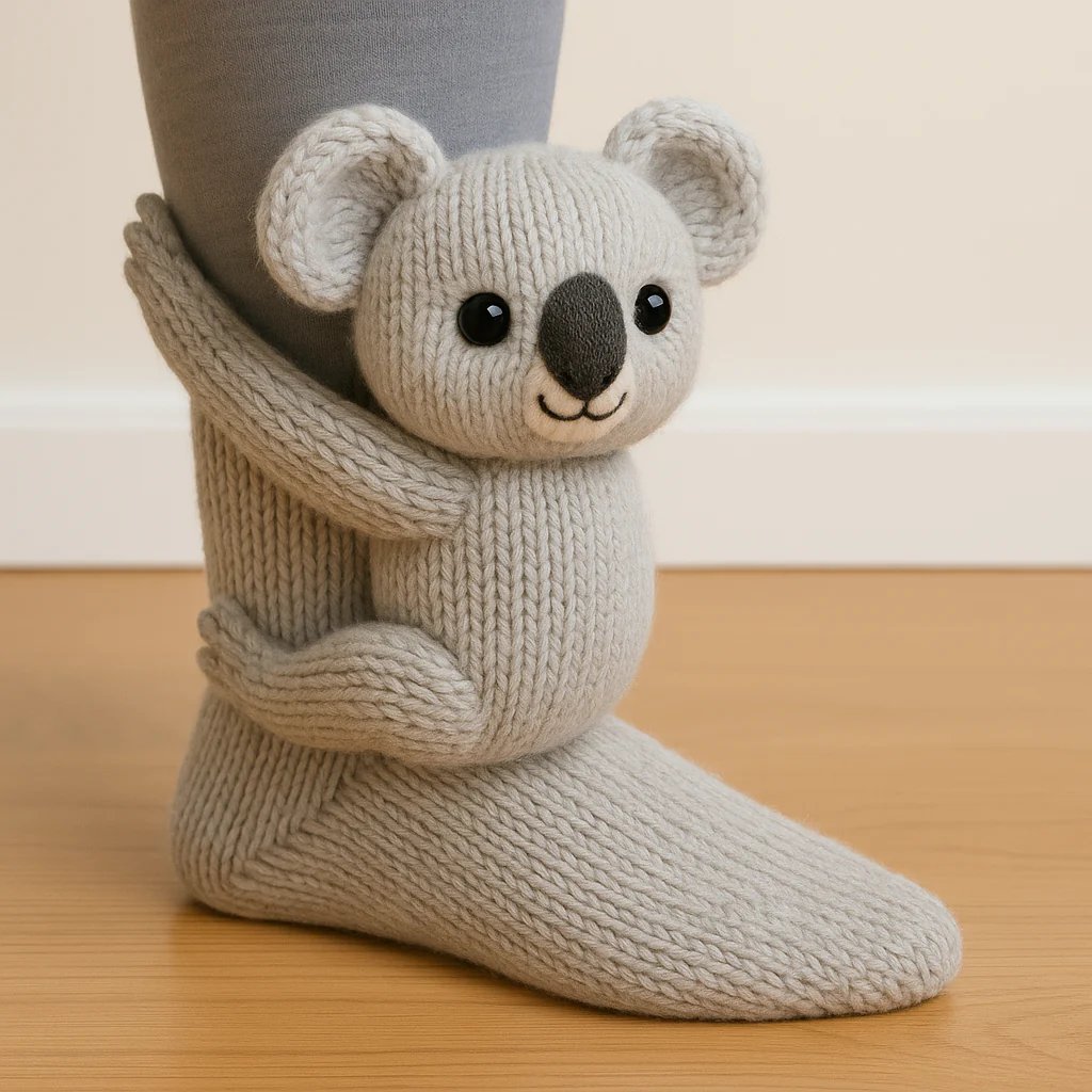 🎅🔥Christmas Winter Sale 49% OFF – Cozy 3D Knit Animal Socks, Cute & Comfy for You or a Lovely Gift 💝