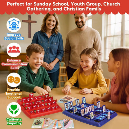 🔥LAST DAY 49% OFF✝️Guess Bible Who I Am Board Games for Kids🎁Christian Catholic Gifts