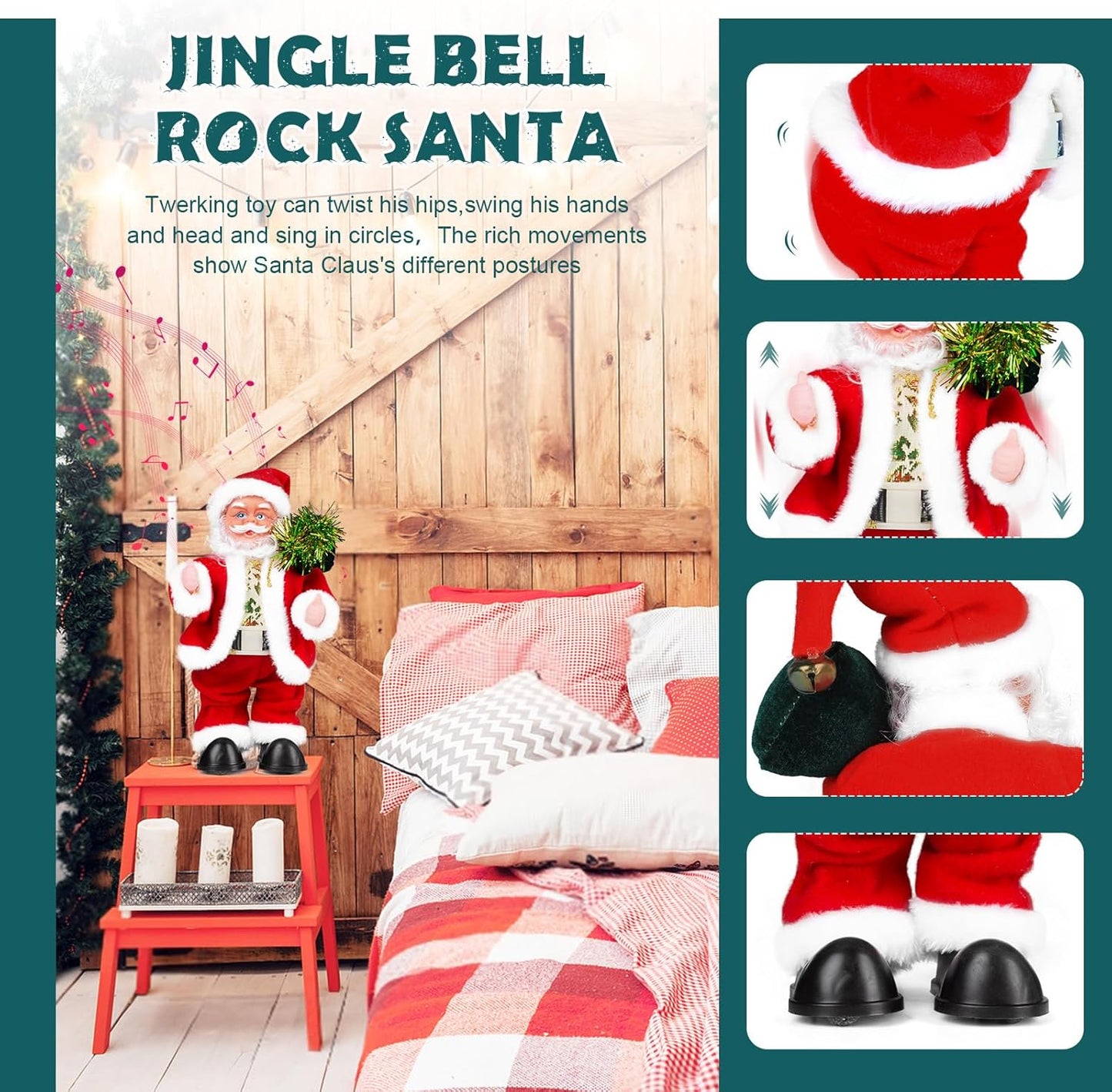 🔥Christmas Doorbuster 49% - 🎁The Twerking Santa Gang : Electric Santa Claus - Wiggling Hips-  Playing Guitar