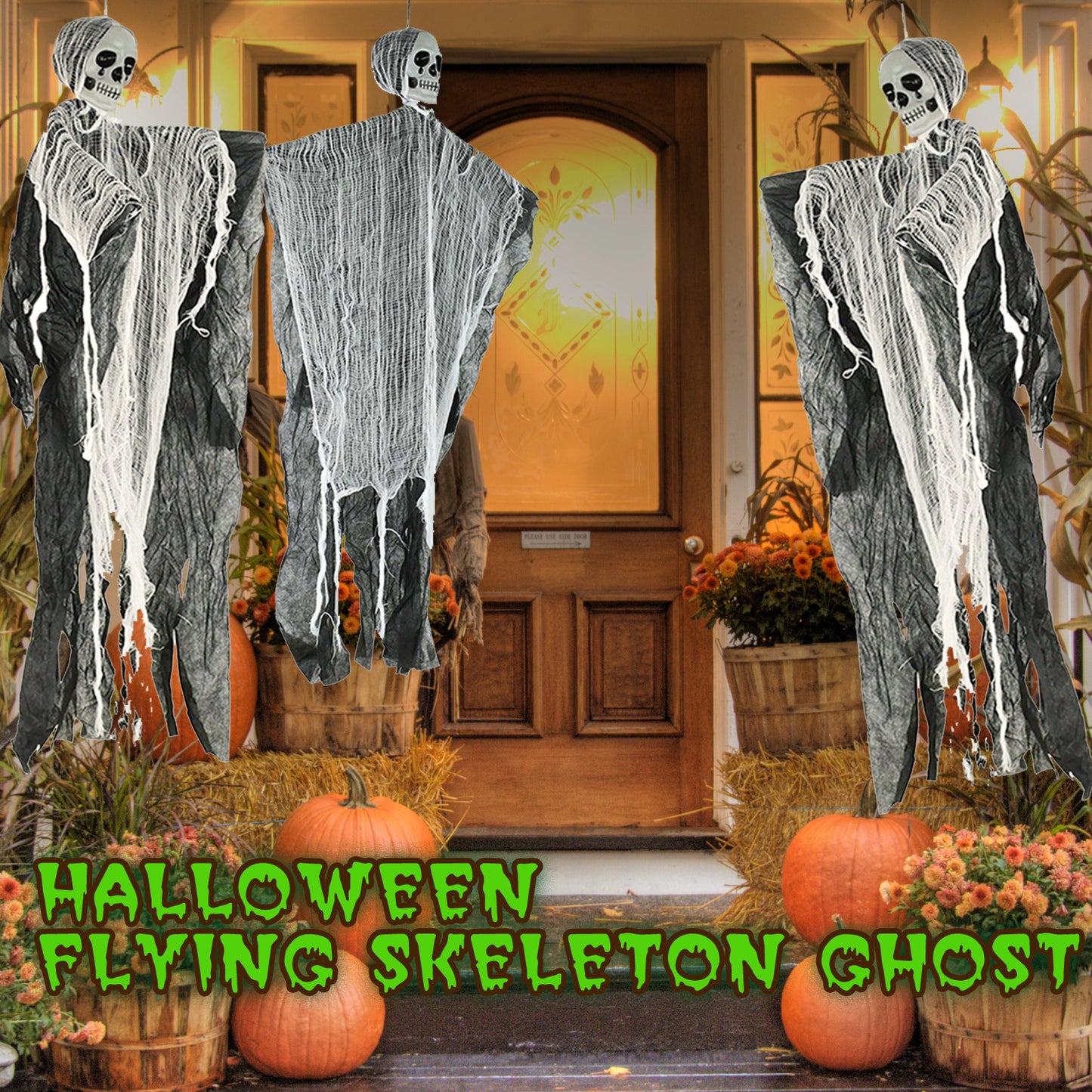 💀Halloween Flying Skeleton Ghost Decorations💀