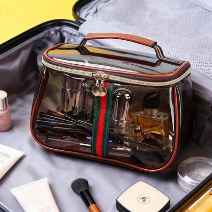 🎄Christmas Sales 49% 🎄 Large Capacity Waterproof Transparent Makeup Cosmetic Bag with Zipper