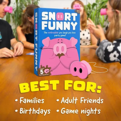 😂Snort Funny – The Oinkcredible You Laugh You Lose Party Game (5 pig snouts )🐽