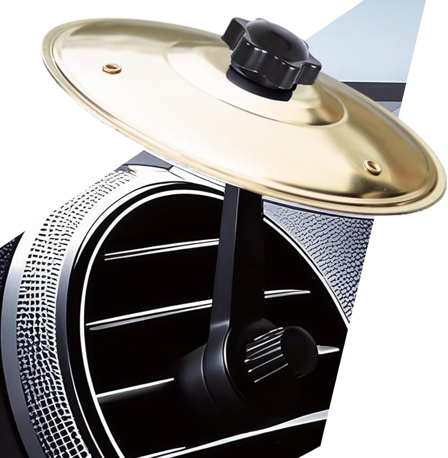 Car Cymbal, Car Crash Cymbal Air Vent - Easy Clip-On Mini Cymbal for Car Dashboard