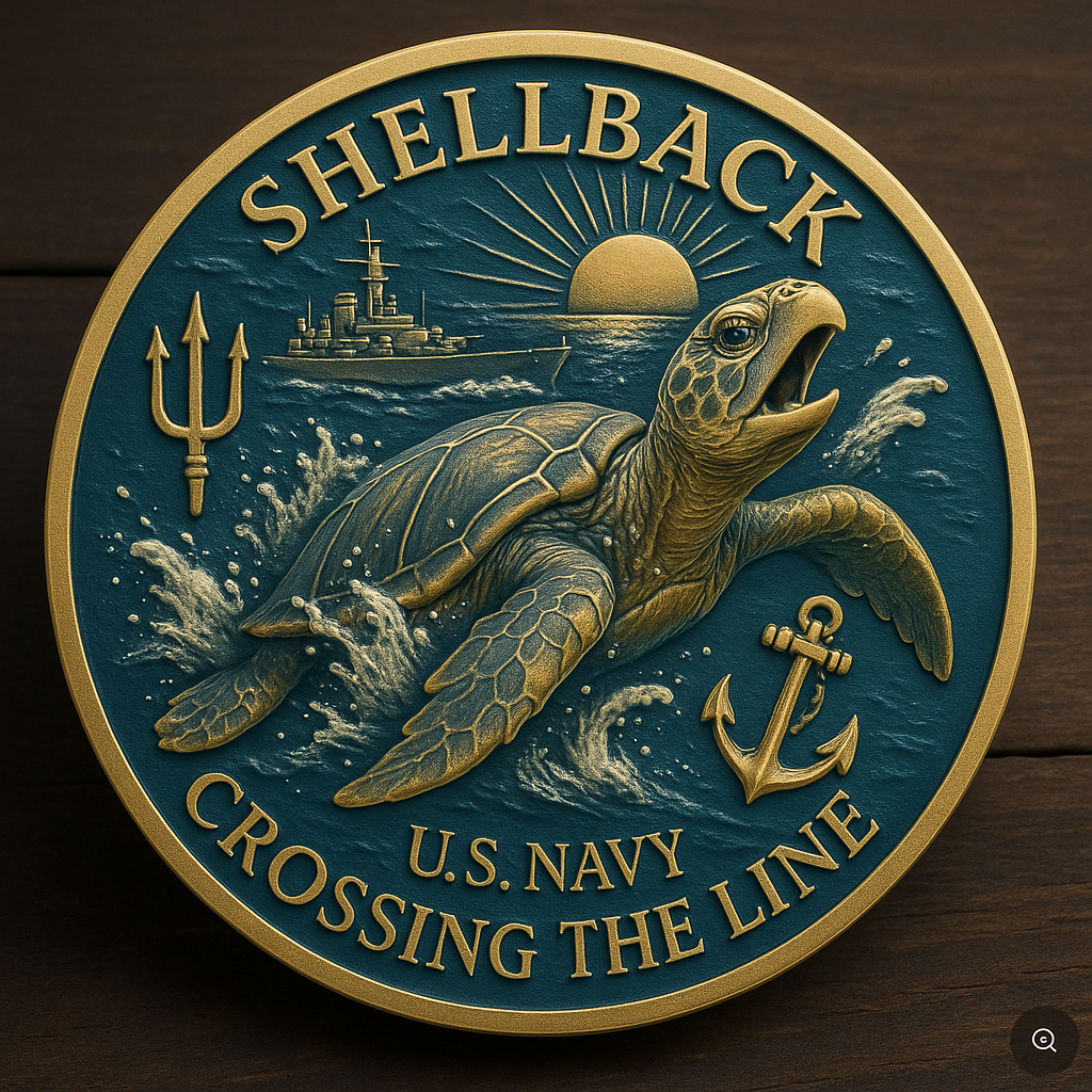 🏆Flash Sale 49% OFF - 🐢⚓Navy “Shellback” Challenge Coin