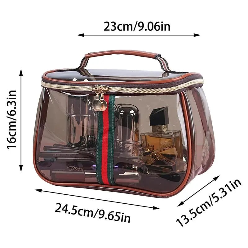 🎄Christmas Sales 49% 🎄 Large Capacity Waterproof Transparent Makeup Cosmetic Bag with Zipper