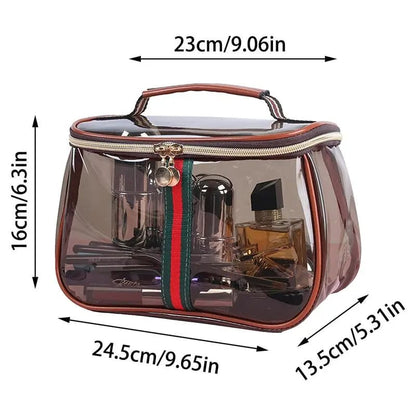 🎄Christmas Sales 49% 🎄 Large Capacity Waterproof Transparent Makeup Cosmetic Bag with Zipper