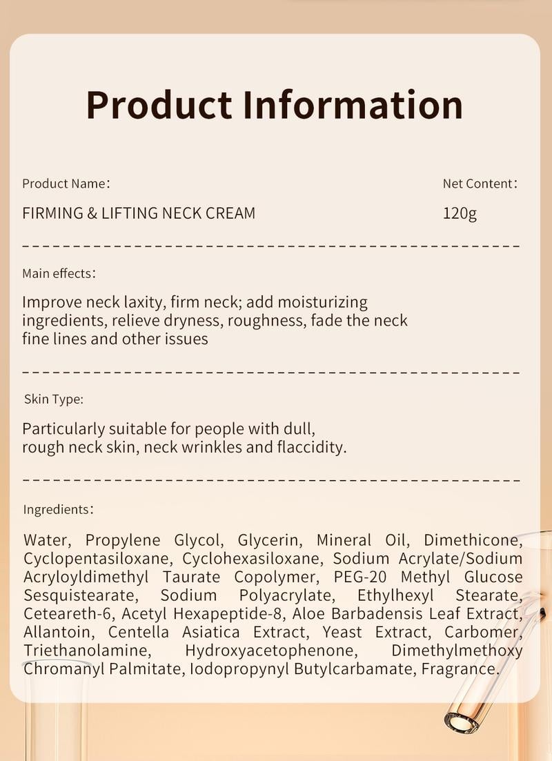 ✨ Transform Your Neck in 28 Days  - 🌟 Firming & Lifting Neck Cream - For Youthful, Radiant Skin!
