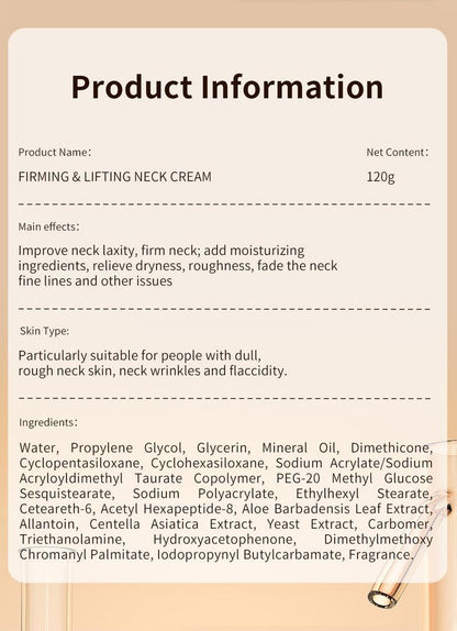 ✨ Transform Your Neck in 28 Days  - 🌟 Firming & Lifting Neck Cream - For Youthful, Radiant Skin!