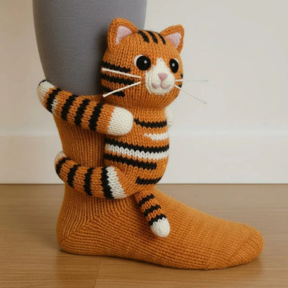 🎅🔥Christmas Winter Sale 49% OFF – Cozy 3D Knit Animal Socks, Cute & Comfy for You or a Lovely Gift 💝