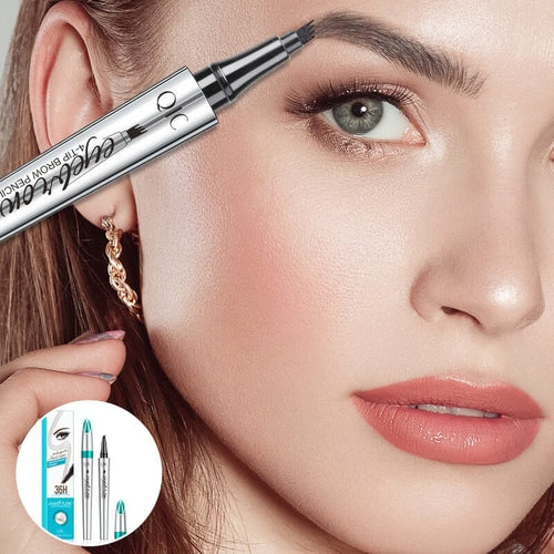 BUY 1 GET 1 FREE(🎉2 PCS)🎉High Quality 3D Waterproof Microblading Eyebrow Pen 4 Fork Tip Tattoo Pencil