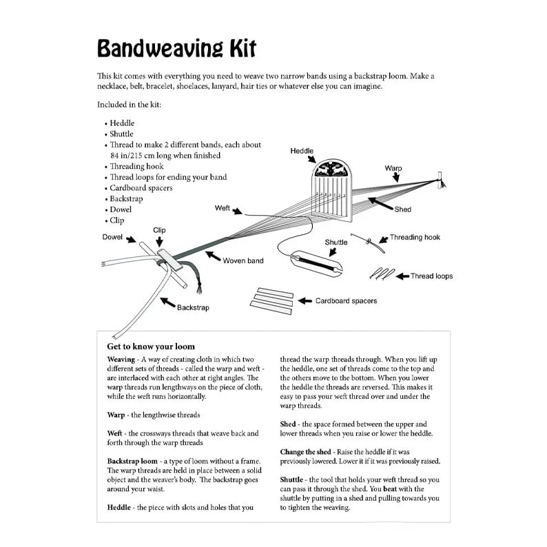 ⏰Christmas Sale 49% OFF🎄🧶Rigid heddle backstrap loom kit for bandweaving