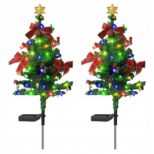 Solar Christmas tree lights holiday decorations, outdoor courtyards, gardens, lawns, small path lights, atmosphere lights