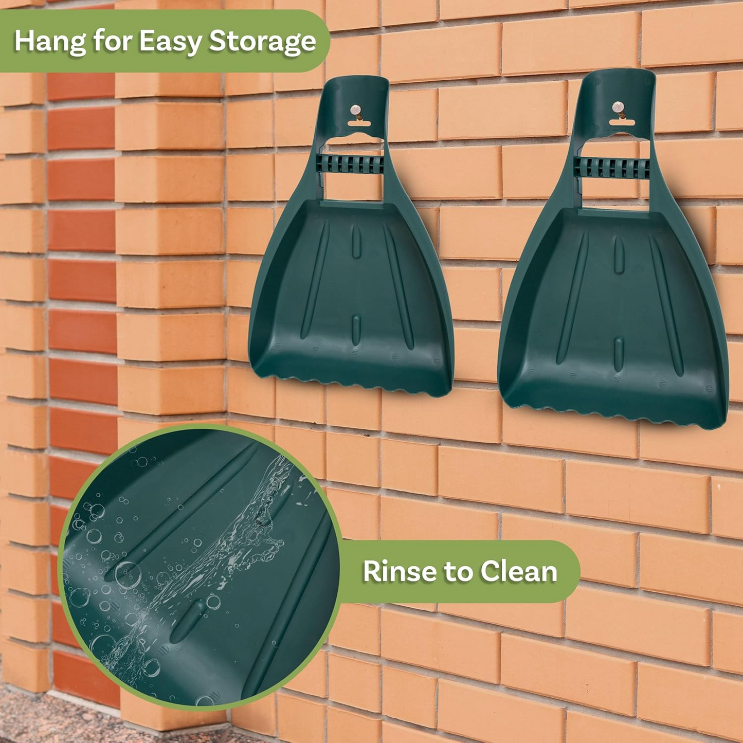 Leaf Scoops - Lightweight, Durable Grabber Tool for Scooping Up Leaves, Spreading Mulch, Gardening