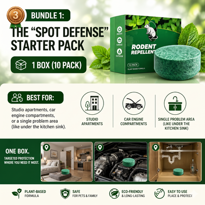 💥LAST DAY BUY 1 GET 1 FREE💥🟢 Natural Peppermint Rodent Repellent Tablets – 12 Pack