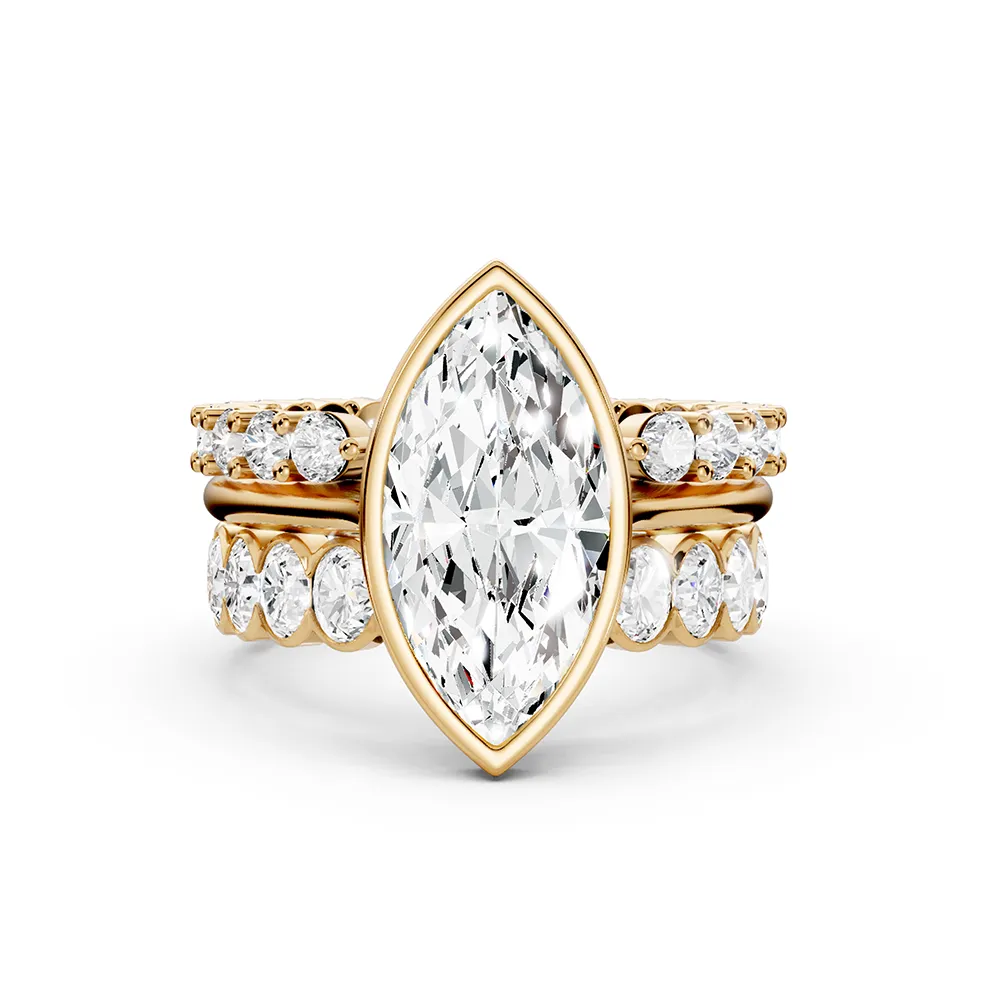 💍3-in-1 Brilliantly Ultra-Shiny Bezel Marquise Ring💍