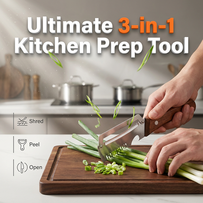 🎉Limited-time event🔥Buy more get more free✨3-in-1 Kitchen Tool For Shredding And Peeling Spring Onions